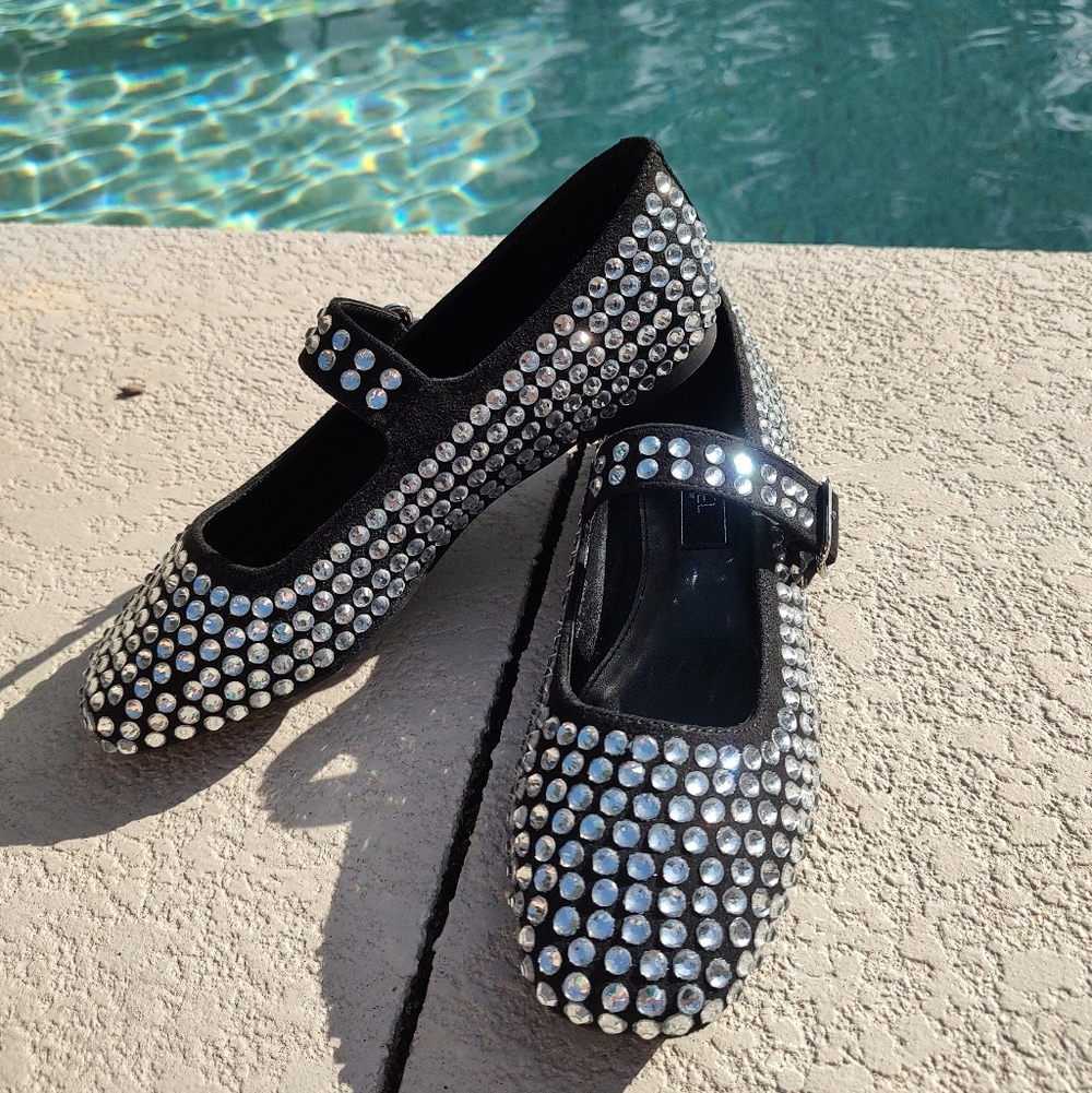 Rachel Roy Rhinestone Maryjane Flats
